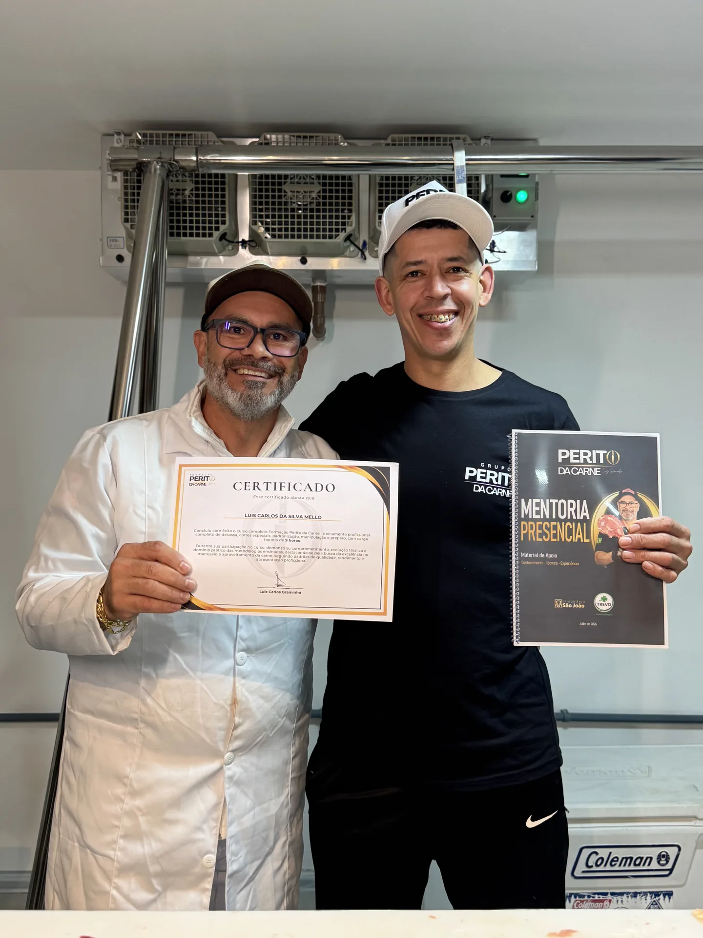 Registro da certificação ao final da experiência.